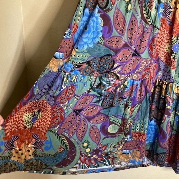 NEW Johnny Was Madison Vibrant 3/4 Sleeve Tiered Dress in Soft Knit Size S - Picture 6 of 11